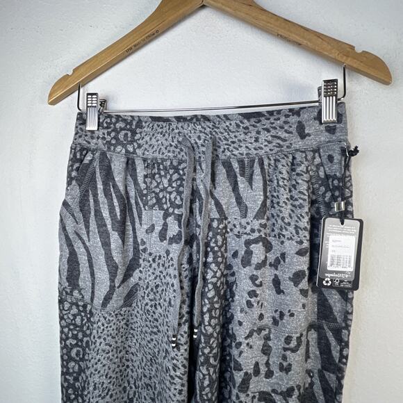 P J Salvage Animal Print Patch Cardigan pants set jogger lounge relaxing XS NWT - Picture 11 of 16